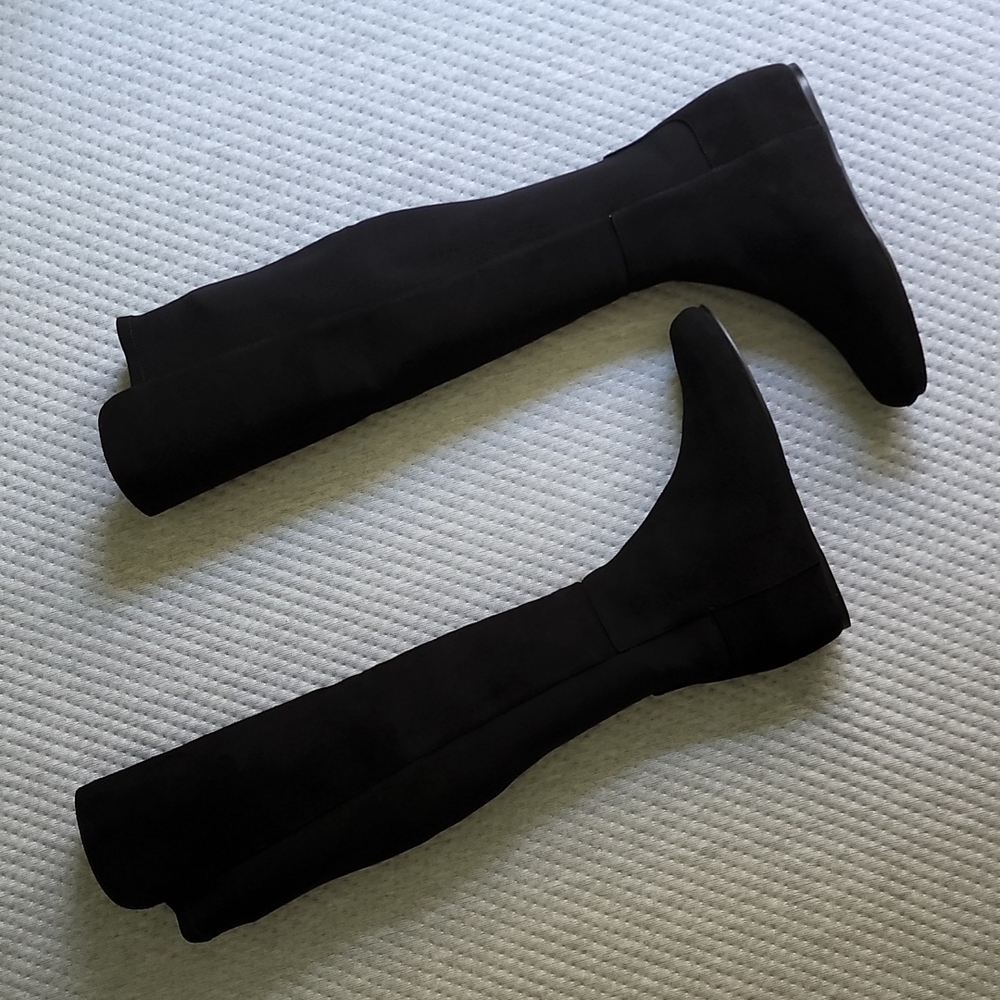 Stuart Weitzman Over the Knee Wedge Heel Boots SZ 5.5